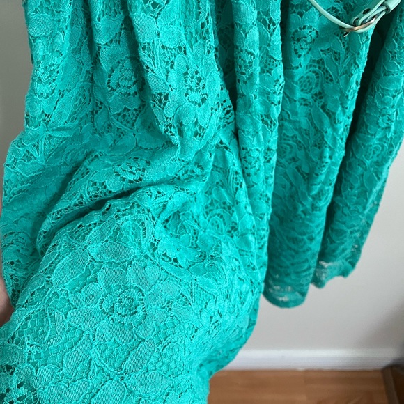 Turquoise Lace Dress - Picture 8 of 8